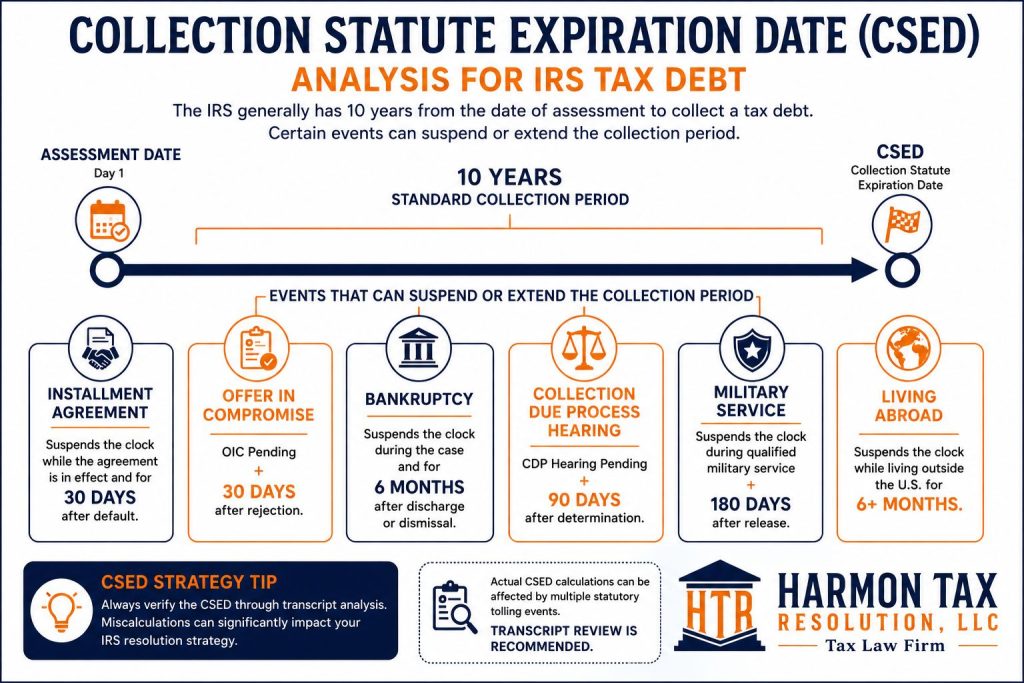 IRS Installment Agreement Strategy using Collection Statute Expiration Date analysis